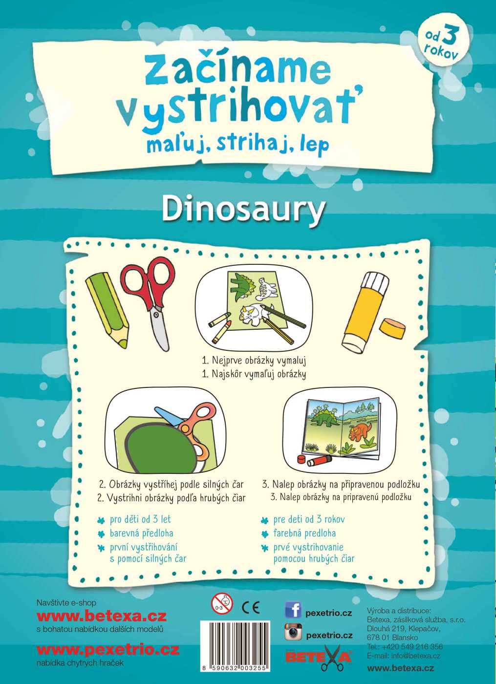 Začínáme vystřihovat Dinosauři 3+