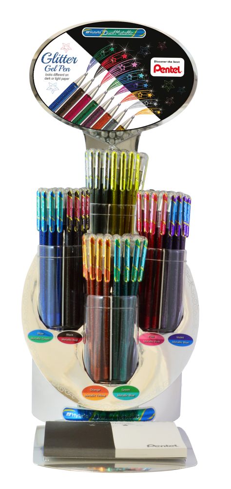 Gelové pero Pentel Hybrid Dual fialová/metalická modrá