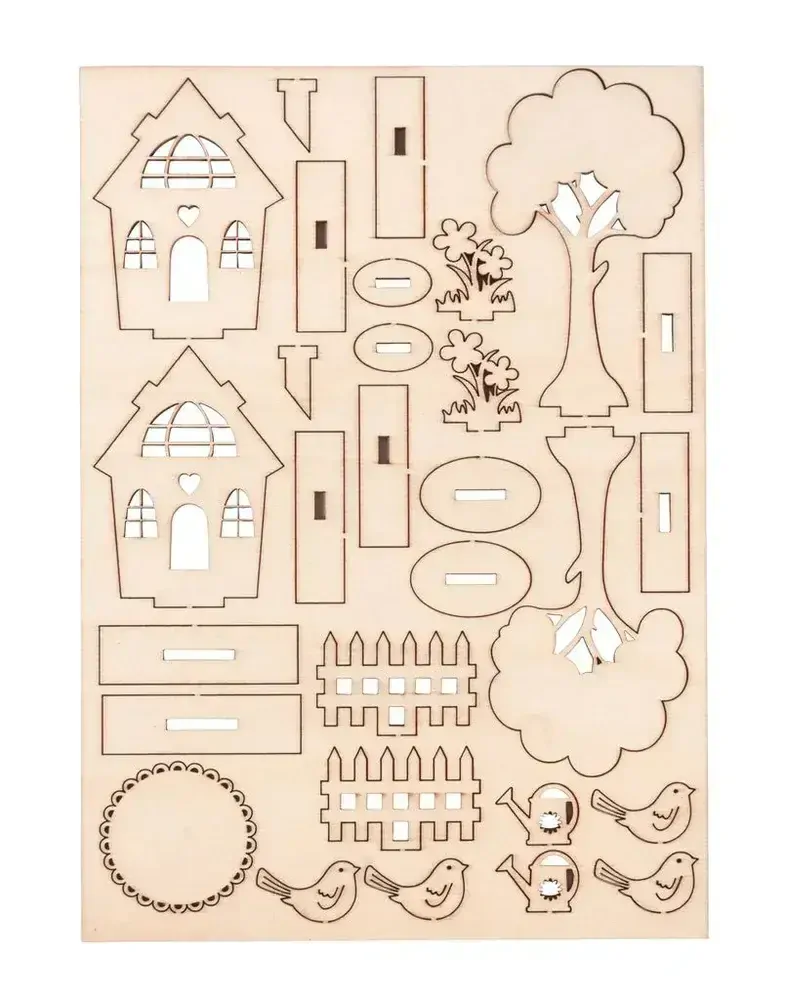 Dřevěná sestava Zahradní domečky 2 sestavy