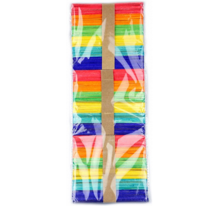 Barevná dřívka s výřezy 100 ks mix barev