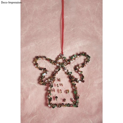 Drátěný polotovar anděl 13x12cm 2ks