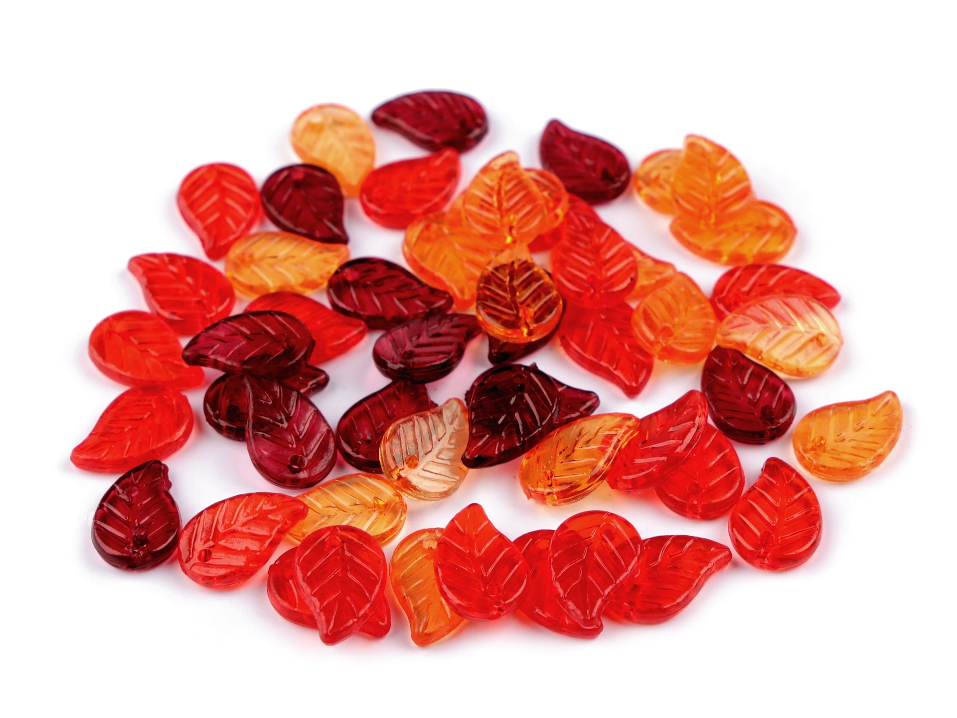 Listy mix oranž 9x14mm 40g