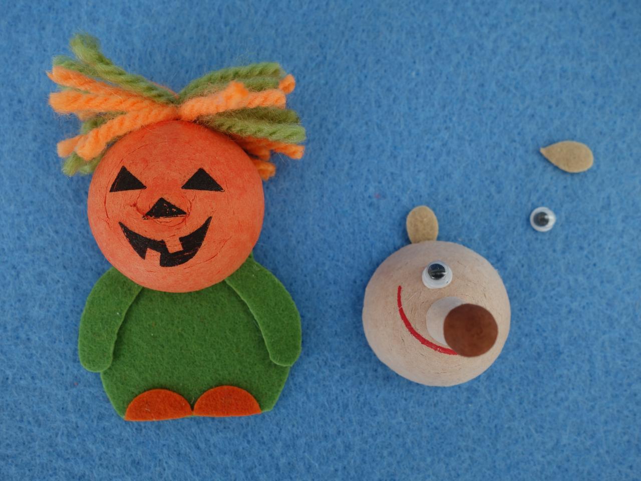 Skládačka Dýně a ježek - zápich 1 pár 