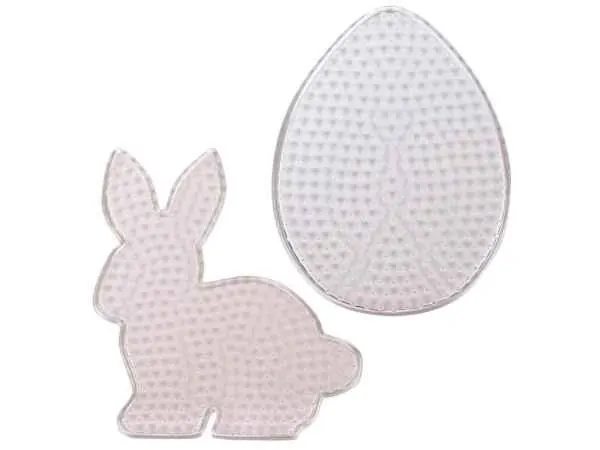 Destičky pro zažehlovací korálky 2ks 1xzajíc+1xvajíčko