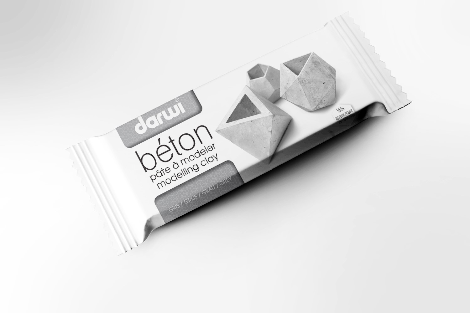 Modelovací hmota beton 500g šedá DARWI