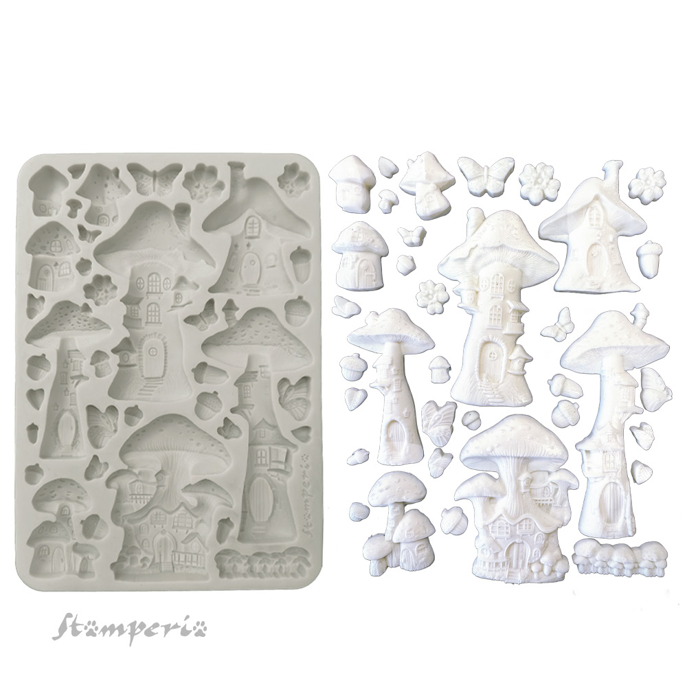 Silikonová forma na odlévání A5 - houbové domy