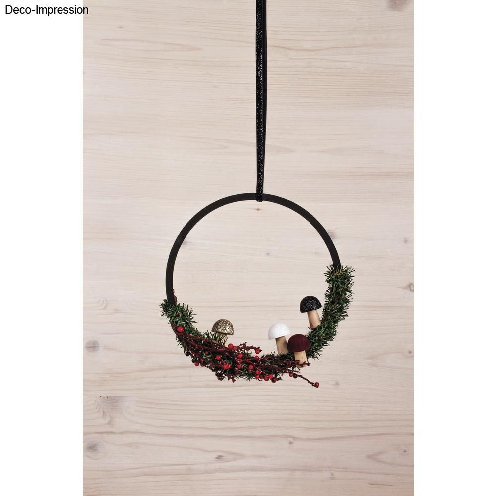 Kovový drát kruh o30cm černý