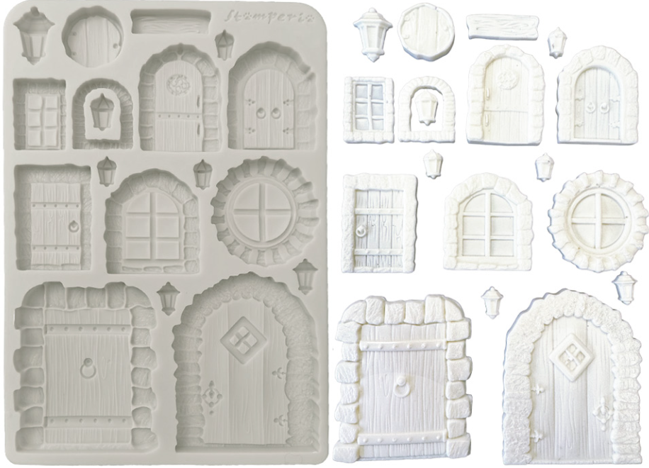 Silikonová forma na odlévání A5 - dveře okna