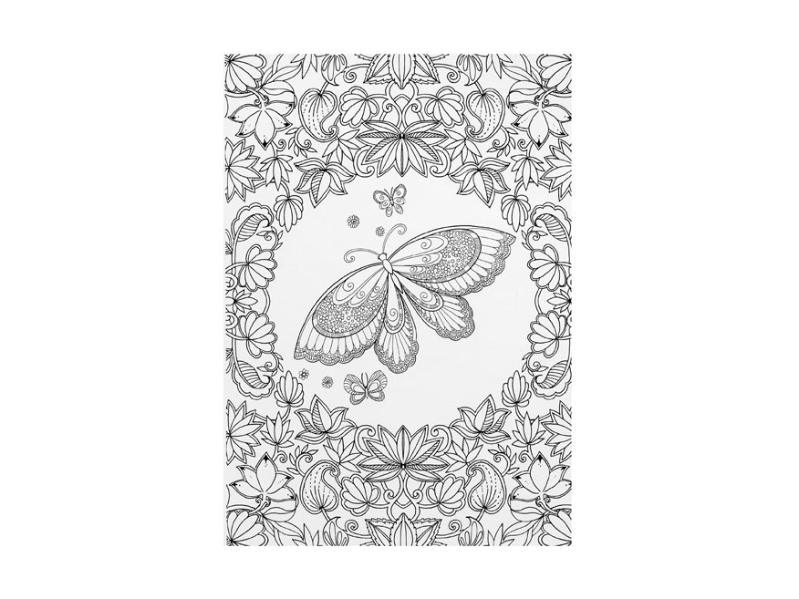Antistresové omalovánky Motýlí zahrada A4
