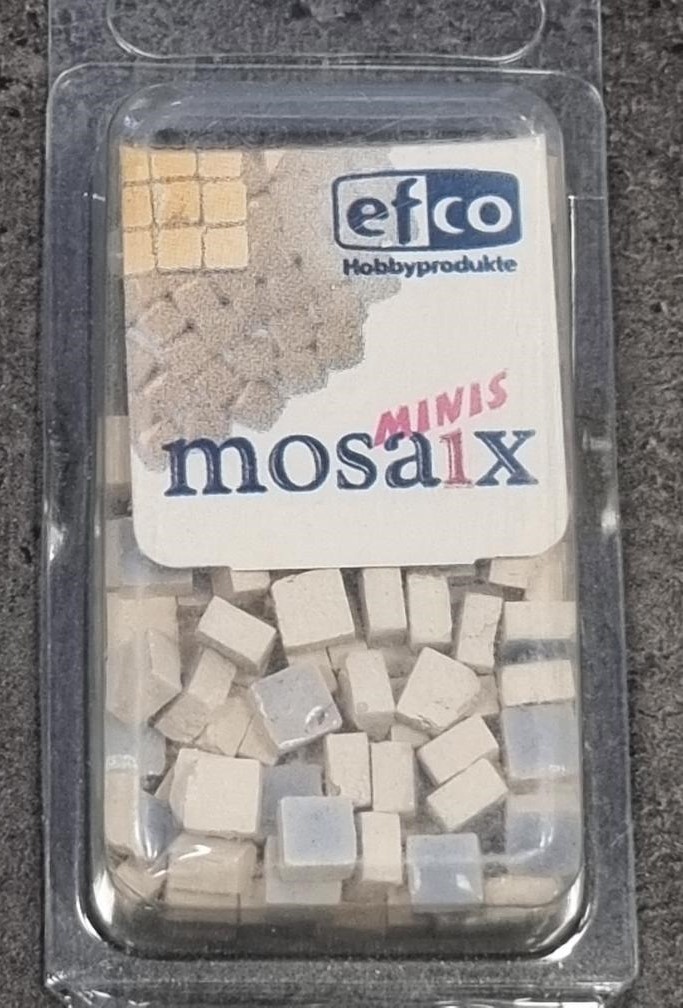 ...poslední 1ks Mini Mozaika 5x5x3mm modrá 10g/cca100ks