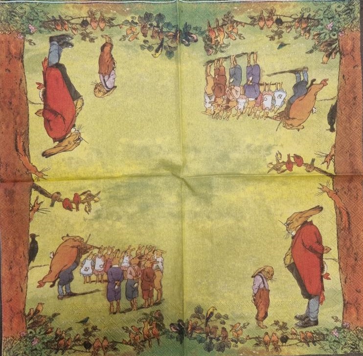 Ubrousek 33x33cm zajíc