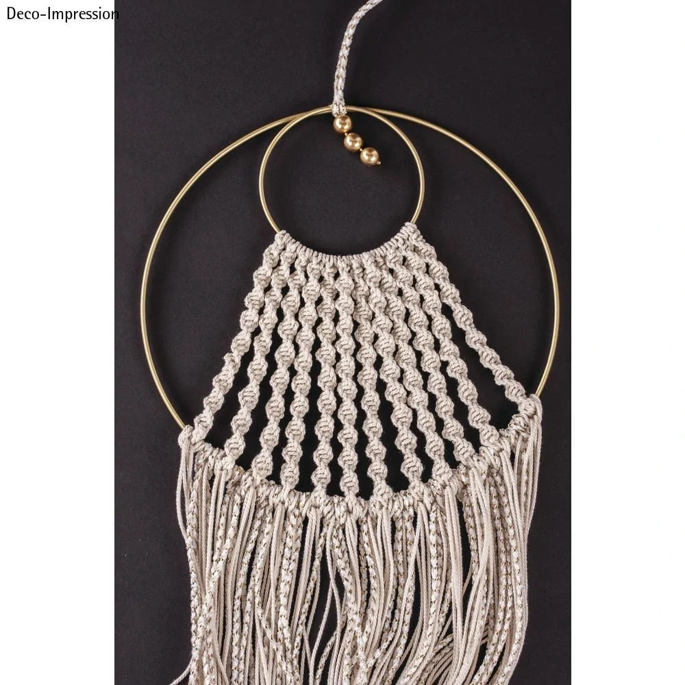 Kovový drát kruh o15cm zlatý