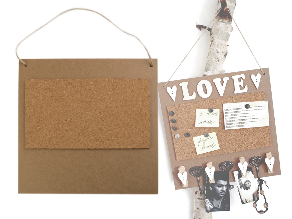 Tabulka s korkem / nástěnka k dozdobení 