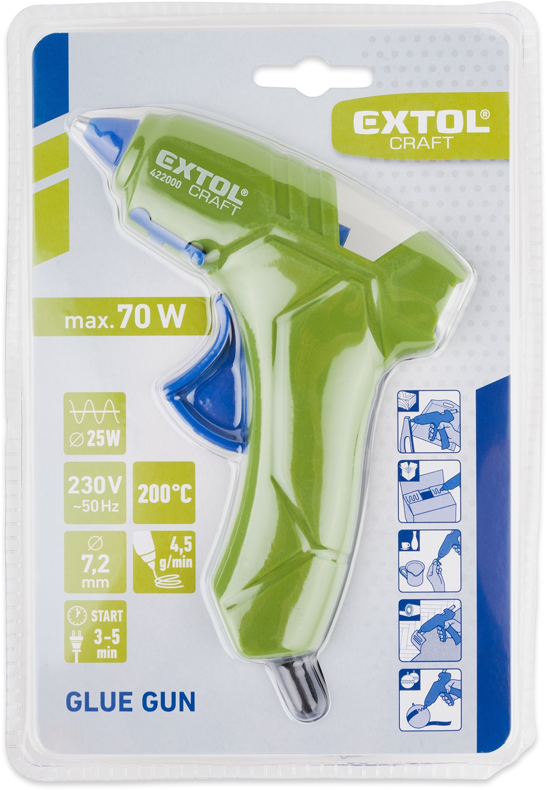 Tavná pistole o7mm 70W Extol Craft