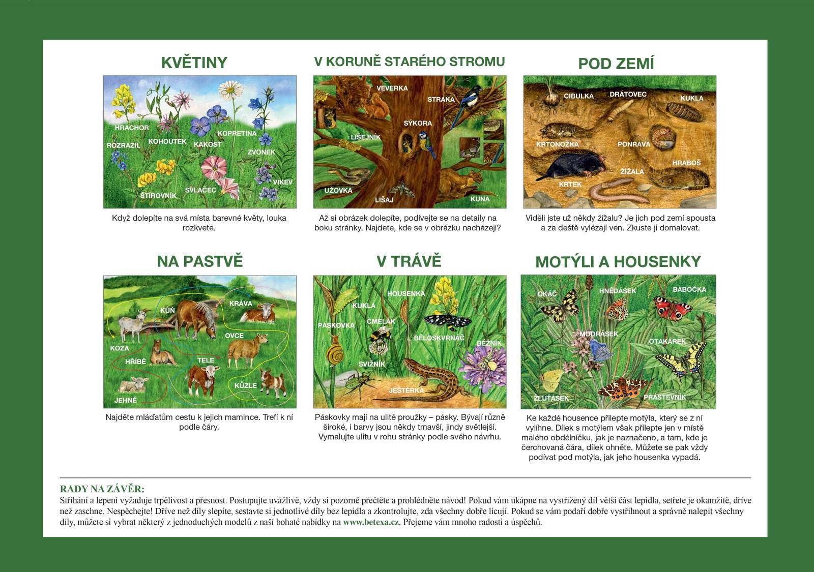 Začínáme vystřihovat  Na Louce