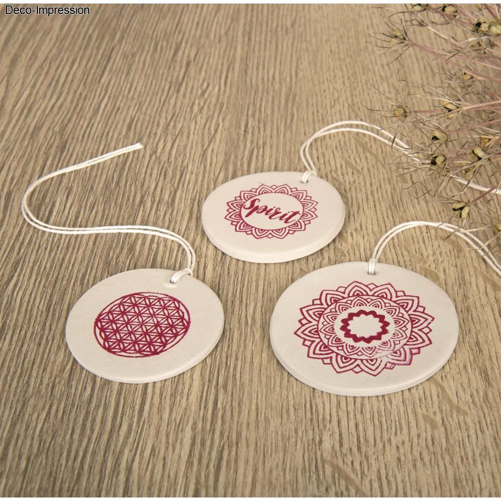 Gelová razítka Mandaly 97x205 mm 16 motivů a textů  