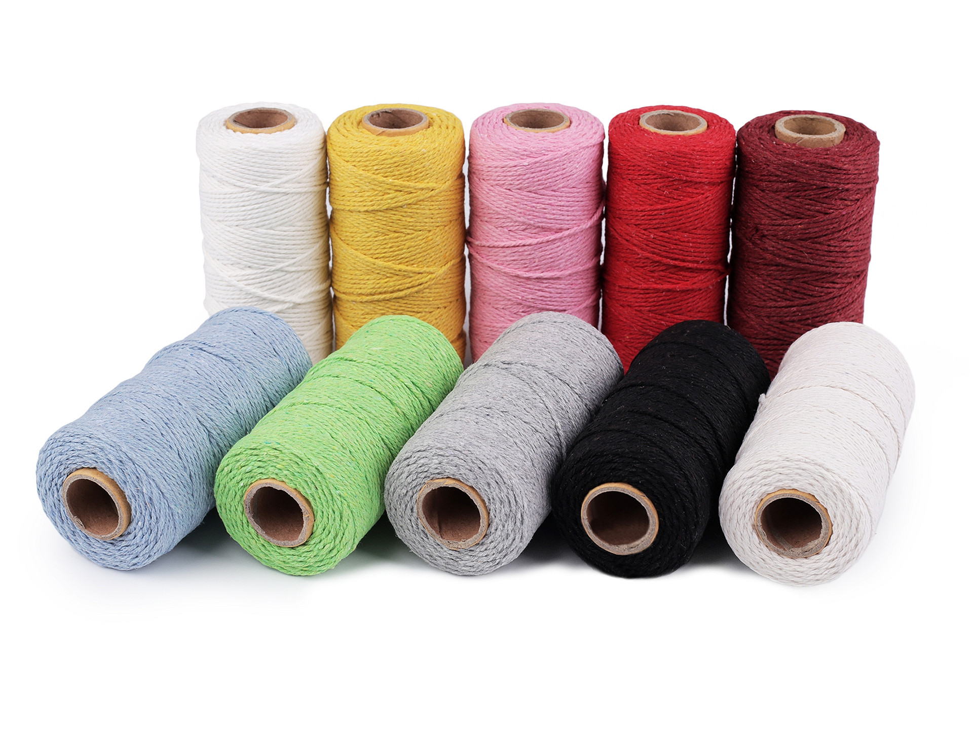Bavlněná příze macrame o1,5mm rozčesávací hořčicová