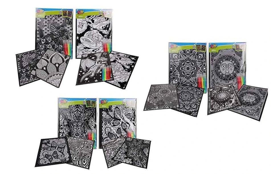 Sametové omalovánky 38x28cm Žirafa