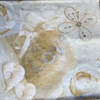 Sada ubrousků 33x33cm 20ks Love