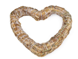 Slaměné srdce-korpus 25x3cm