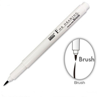 Popisovač technický Marvy černý brush štětečkový