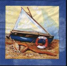 Ubrousek 33x33cm loď moře