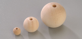 Dřevěný korálek o12mm 40ks