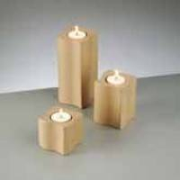 3-dílná sada svícnů 6,5x6,5x v6/9/15 cm