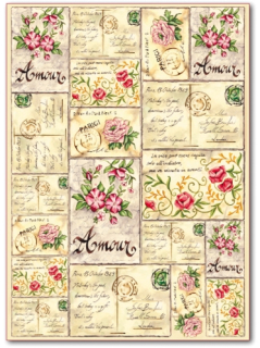 Filc s potiskem 50x70cm 1mm květiny