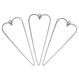 Drátěný polotovar - srdce 12x5cm 3ks