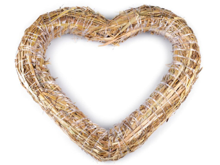 Slaměné srdce-korpus 30x4,5cm