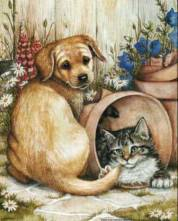 3D vystřihovánka PES KOČKA I 20x25cm 5listů