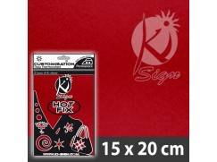 Nažehlovací sametová fólie červená