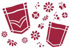 Šablona kapsy květy 21x29,7cm