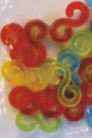 Plastové zapínání k náramkům z gumiček LOOPS "S" mix barev 20ks