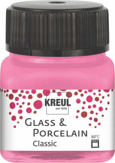 Barva na sklo a porcelán růžová 20ml classic