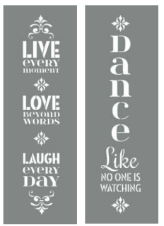 Šablony 2ks Žij, miluj...+ Dance... 