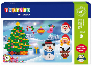 Zažehlovací korálky 4000ks vánoční