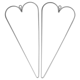 Drátěný polotovar - srdce 16x7cm 2ks