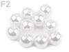 Korálky plast 10mm 20ks bílá F2