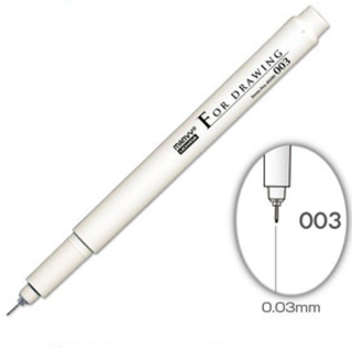 Popisovač technický Marvy černý 0,03mm