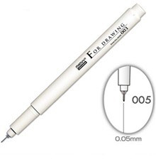 Popisovač technický Marvy černý 0,05mm