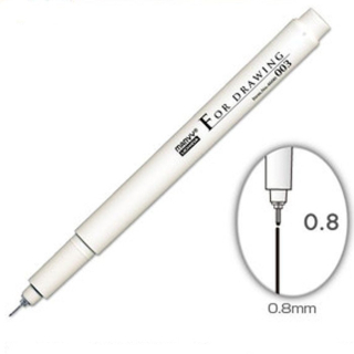 Popisovač technický Marvy černý 0,8mm