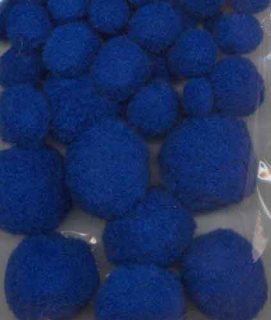 Bambulky mix Pom Pom sada 50ks modrá