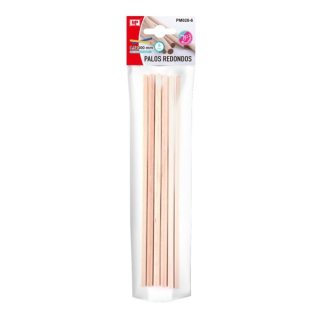 Tyčky dřevěné přírodní kulaté průměr 0,9cm (6ks)