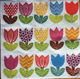 Ubrousek 33x33cm tulipány
