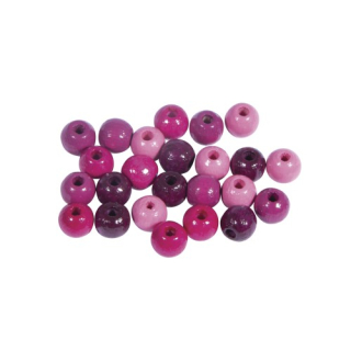 Dřevěné korálky 6mm mix lesní ovoce 116ks