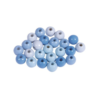 Dřevěné korálky 6mm mix sv.modrý 116ks