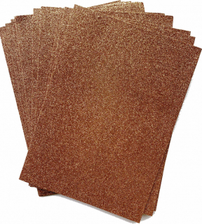 Pěnovka třpytivá 1ks A4 měděná cca2mm