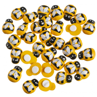 Včela přízdoba dřevo 12x15mm 1ks 